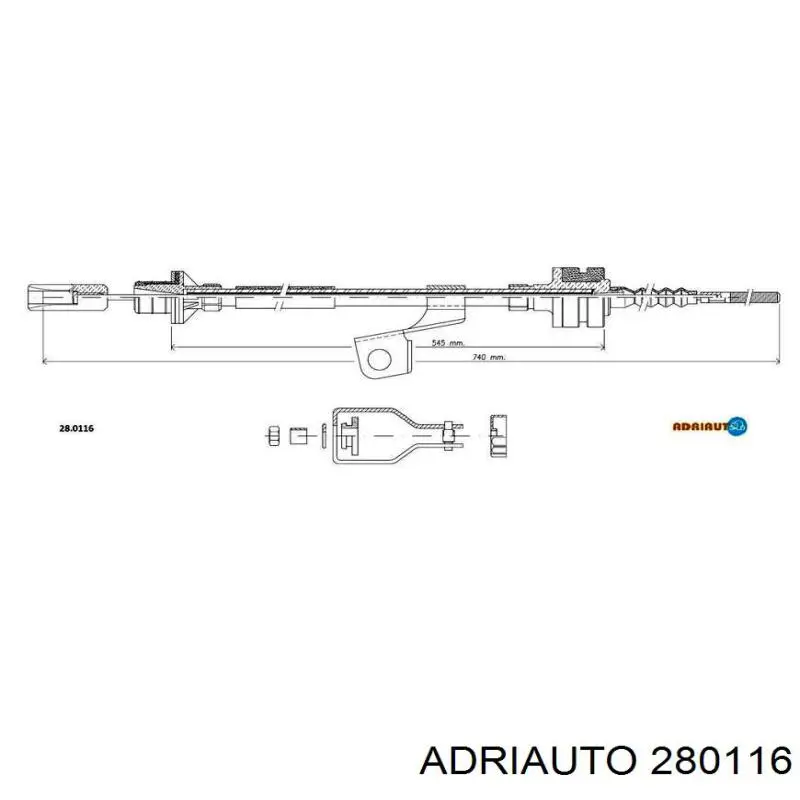 Cable de embrague Adriauto 280116 precio, desde 28,90 EUR