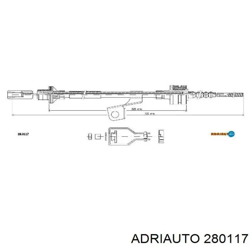 Cable de embrague Adriauto 280117 precio, desde 30,46 EUR