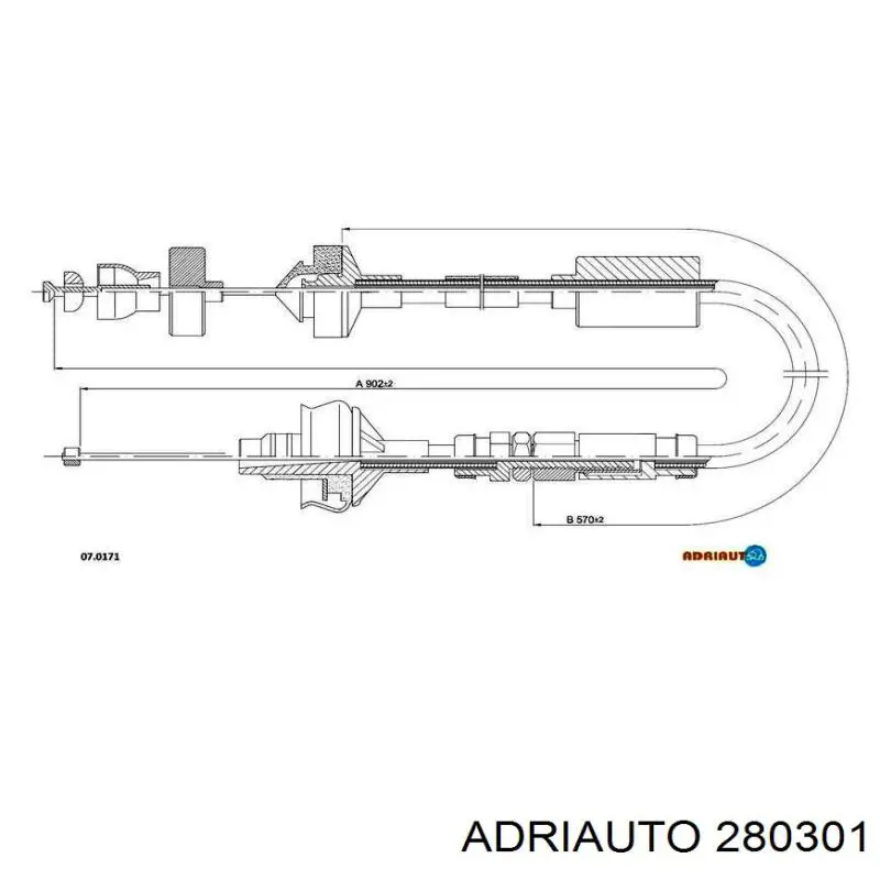 Cable del acelerador 280301 Adriauto
