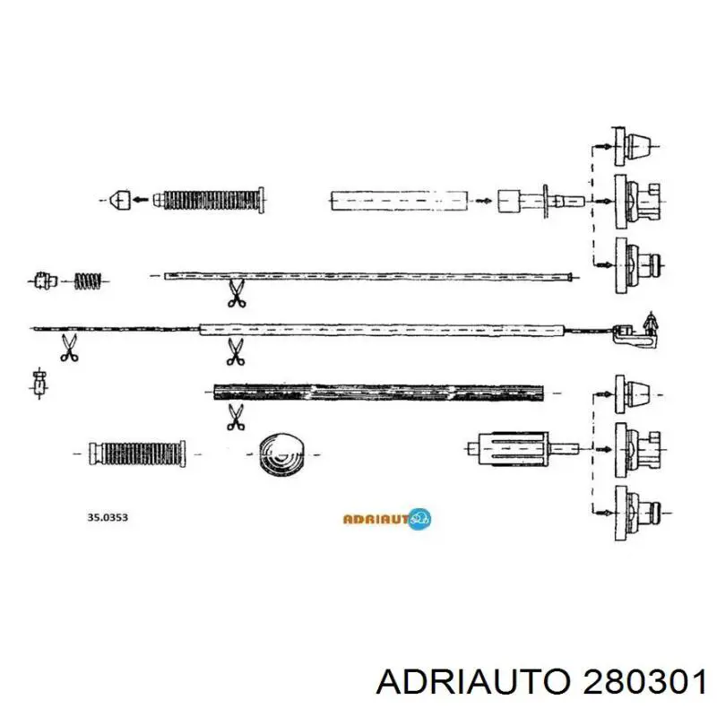 Cable del acelerador 280301 Adriauto