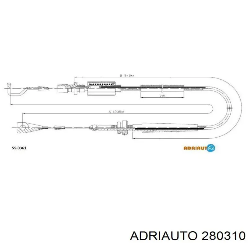 Cable del acelerador 280310 Adriauto