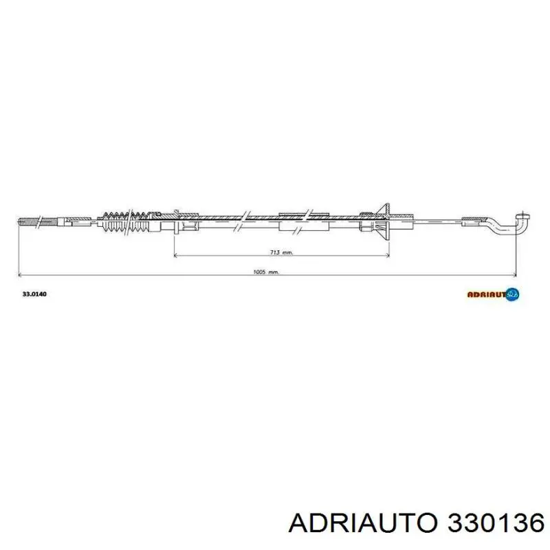 Cable de embrague 330136 Adriauto