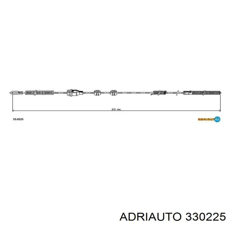 Cable de freno de mano trasero izquierdo Adriauto 330225 precio, desde 5,37 EUR