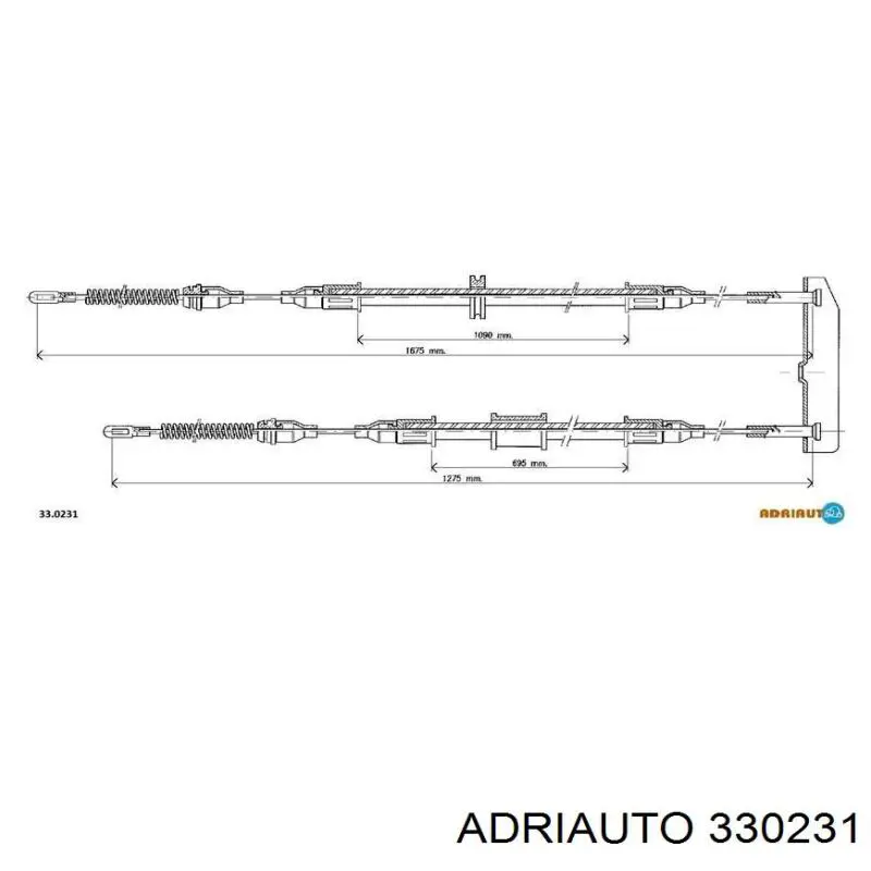 Cable de freno de mano trasero derecho/izquierdo Adriauto 330231 precio, desde 28,80 EUR