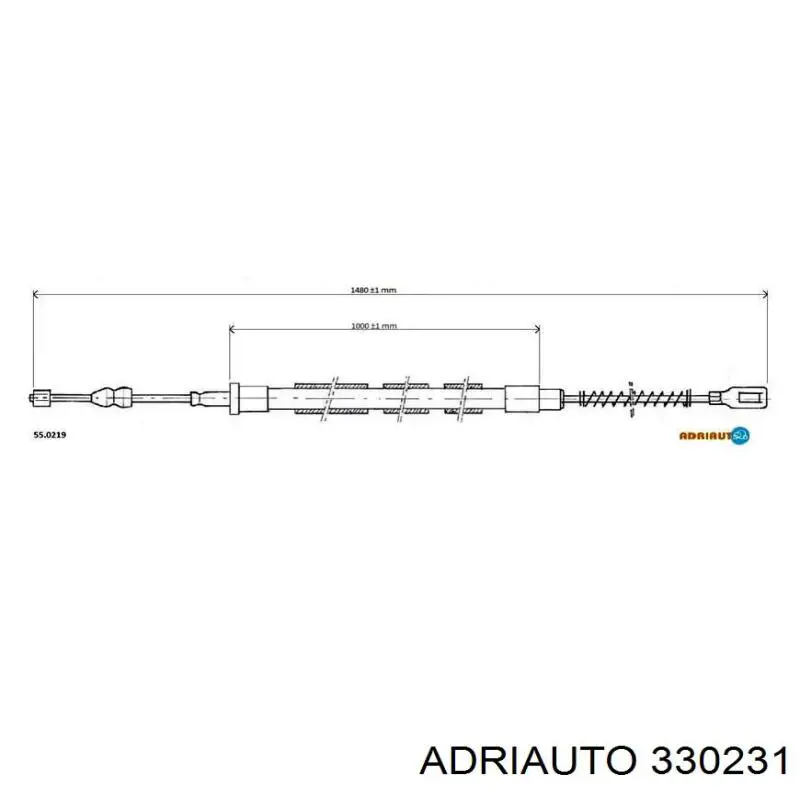 Comprar 330231 Adriauto Cable de freno de mano trasero derecho/izquierdo