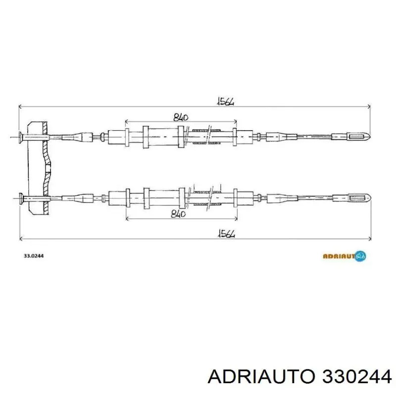 Cable de freno de mano trasero derecho/izquierdo Adriauto 330244 precio, desde 23,87 EUR