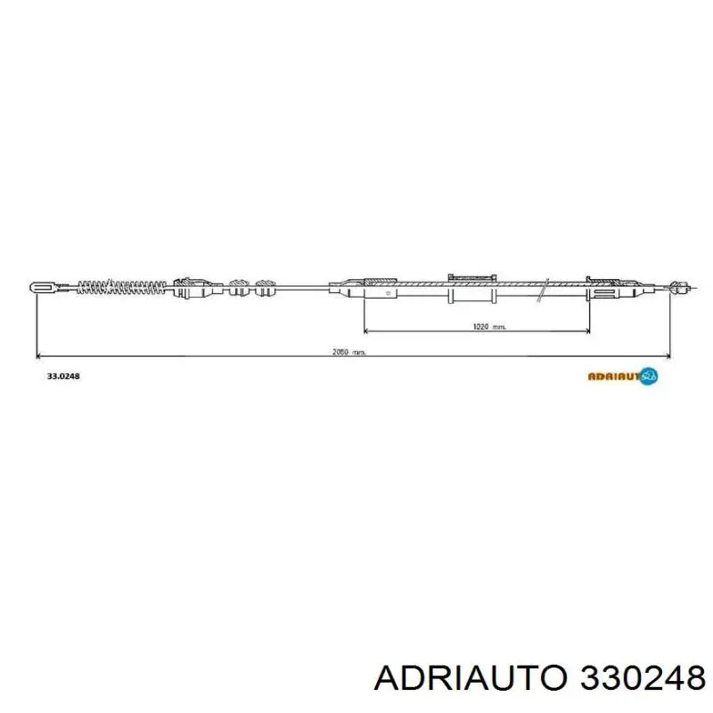 Cable de freno de mano trasero derecho Adriauto 330248 precio, desde 14,52 EUR