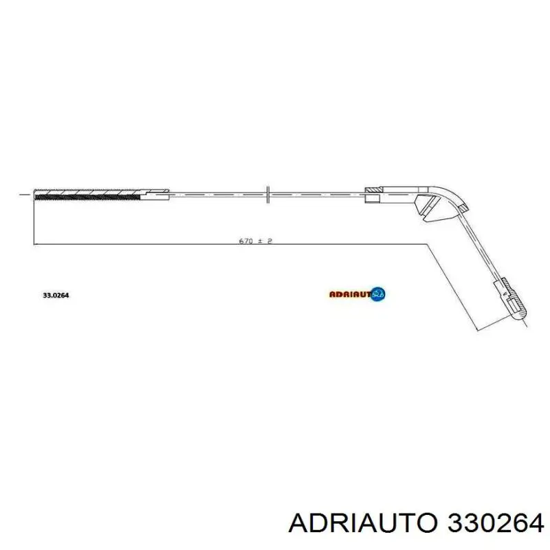 Cable de freno de mano trasero izquierdo Adriauto 330264 precio, desde 6,41 EUR