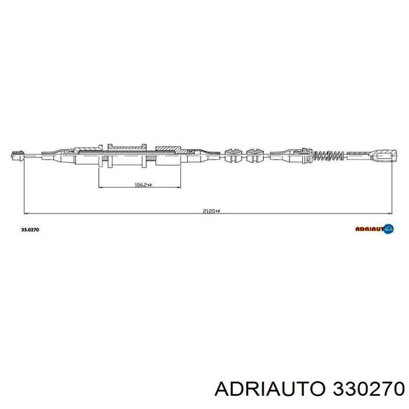 33.0270 Adriauto cable de freno de mano trasero derecho