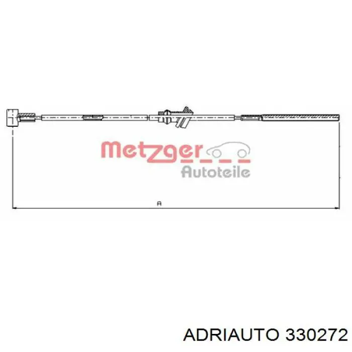 Cable de freno de estacionamiento delantero 330272 Adriauto