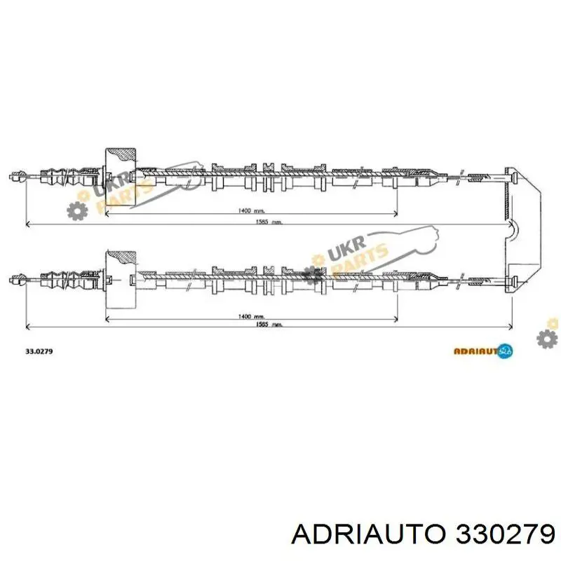 330279 Adriauto cable de freno de mano trasero derecho/izquierdo