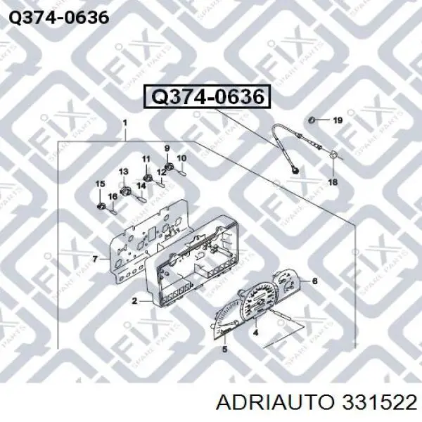 331522 Adriauto Cable de cuentakilómetros