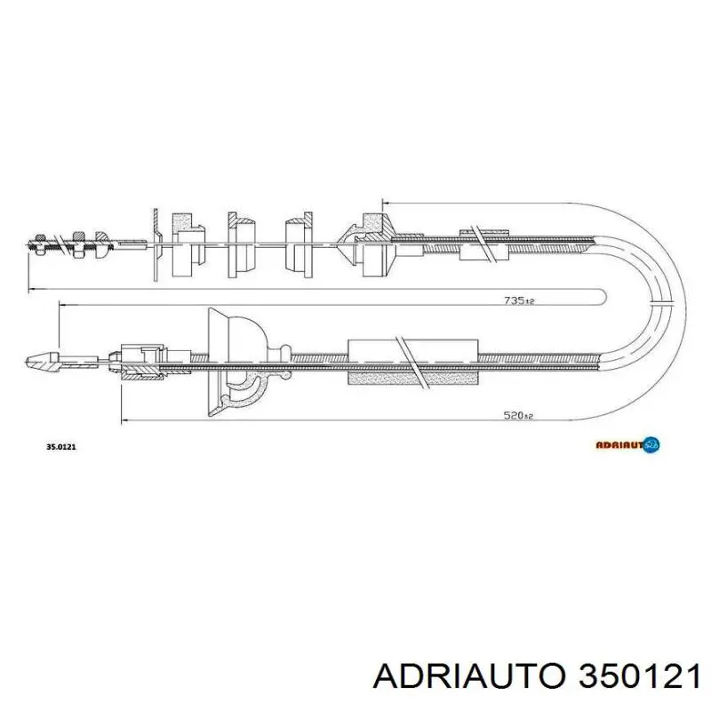 35.0121 Adriauto cable de embrague