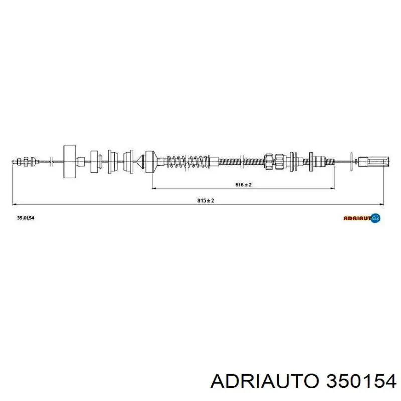 Cable de embrague Adriauto 350154 precio, desde 35,92 EUR