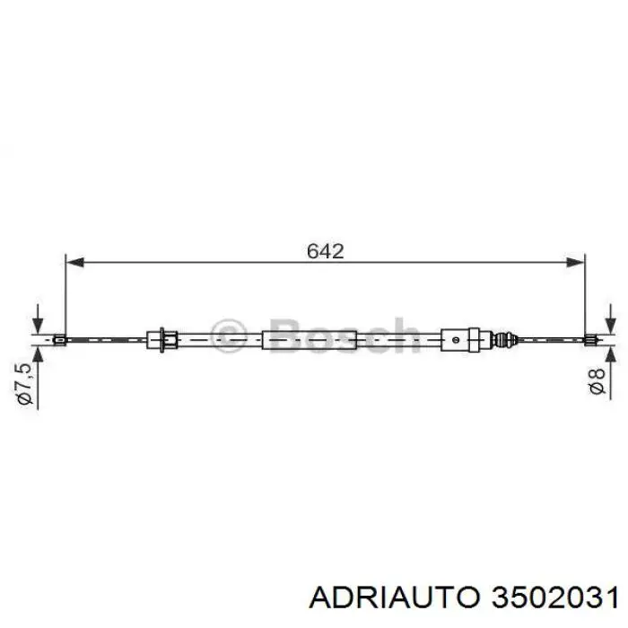 Comprar 9630504380 Peugeot/Citroen Cable de freno de mano trasero derecho