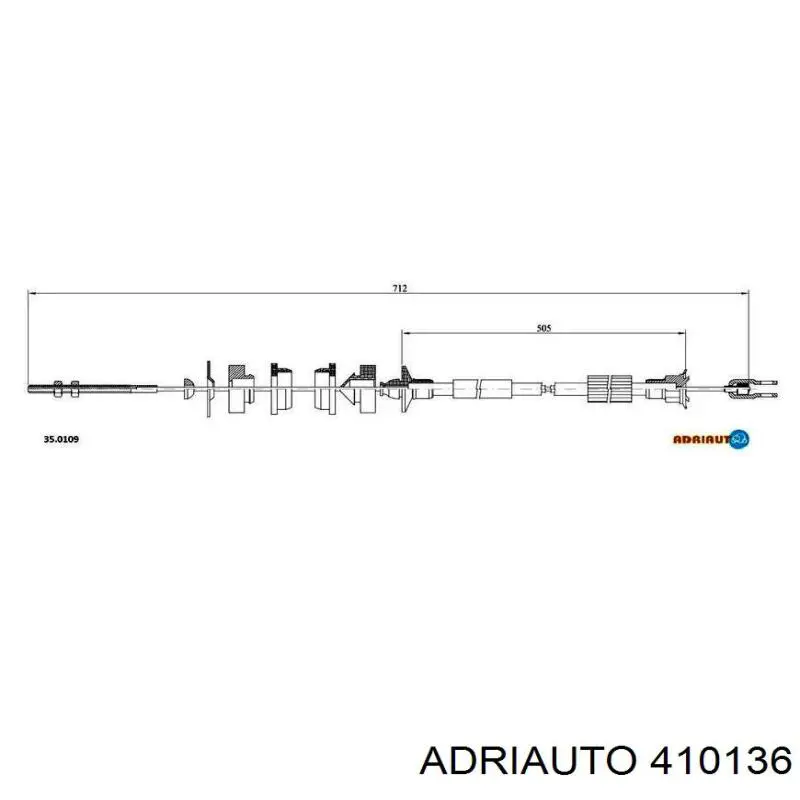 Comprar 410136 Adriauto Cable de embrague