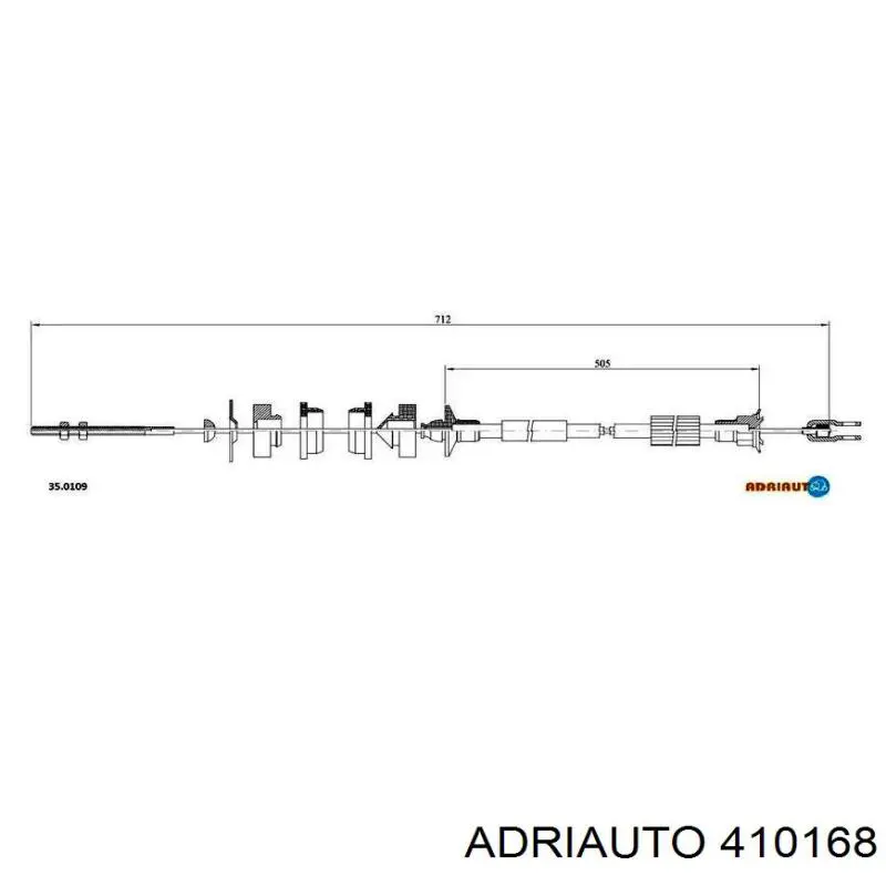 Cable de embrague 410168 Adriauto