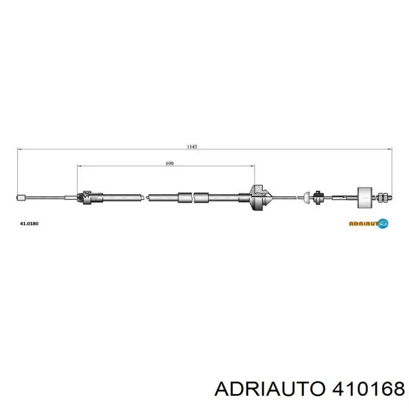 Cable de embrague Adriauto 410168 precio, desde 8,68 EUR