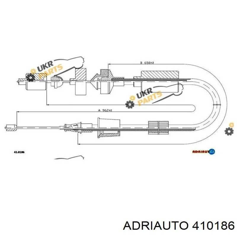 410186 Adriauto Cable de accionamiento del embrague