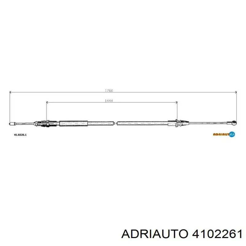 41.0226.1 Adriauto cable de freno de mano trasero derecho/izquierdo