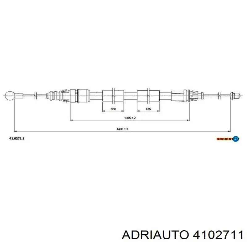 Comprar 4102711 Adriauto Cable de freno de mano trasero izquierdo