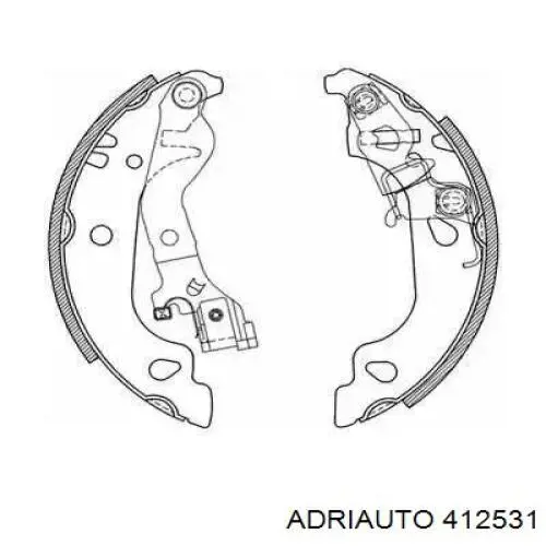 412531 Adriauto cable de freno de mano trasero derecho/izquierdo