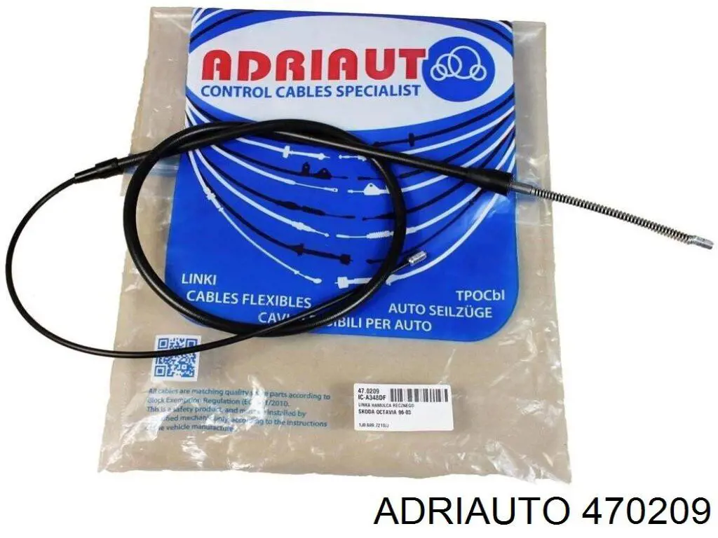 470209 Adriauto Cable de freno de mano trasero derecho/izquierdo