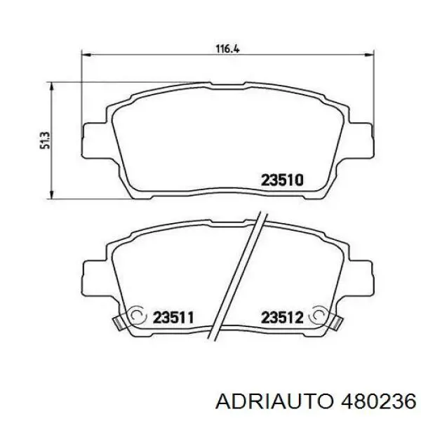 48.0236 Adriauto cable de freno de mano trasero derecho