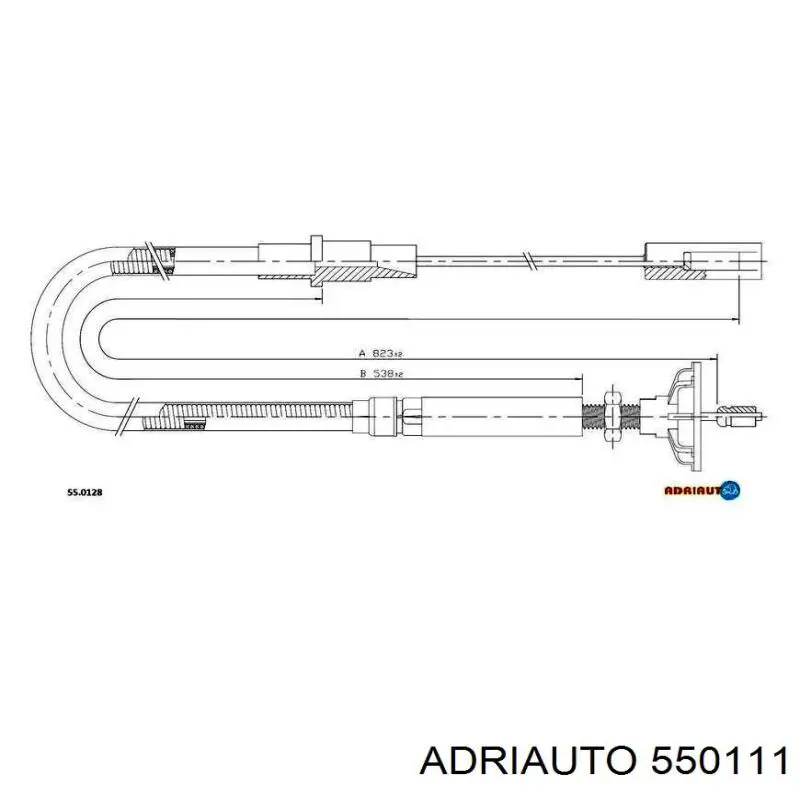 550111 Adriauto Cable de accionamiento del embrague