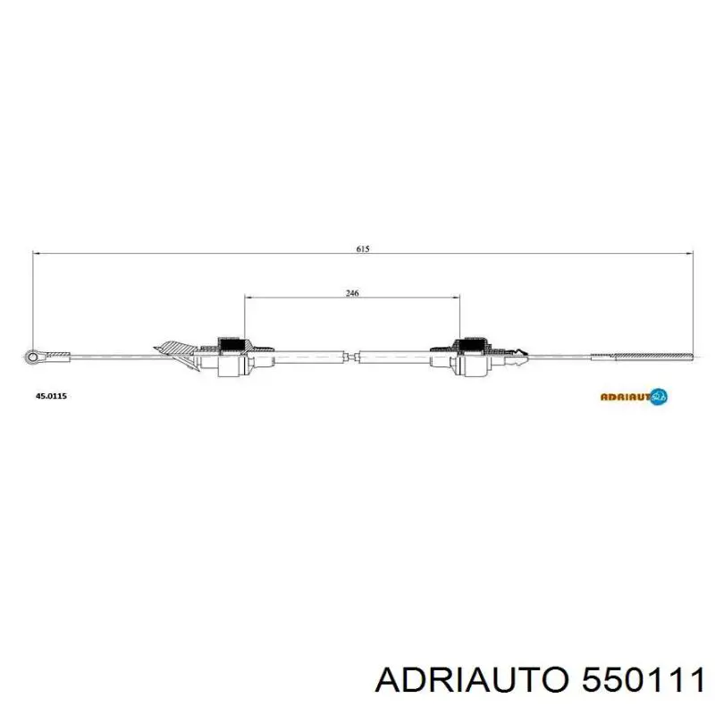 Cable de embrague Adriauto 550111 precio, desde 9,66 EUR