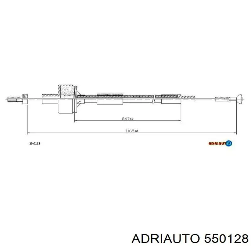 Cable de embrague 550128 Adriauto