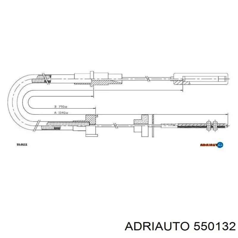 Cable de embrague 550132 Adriauto