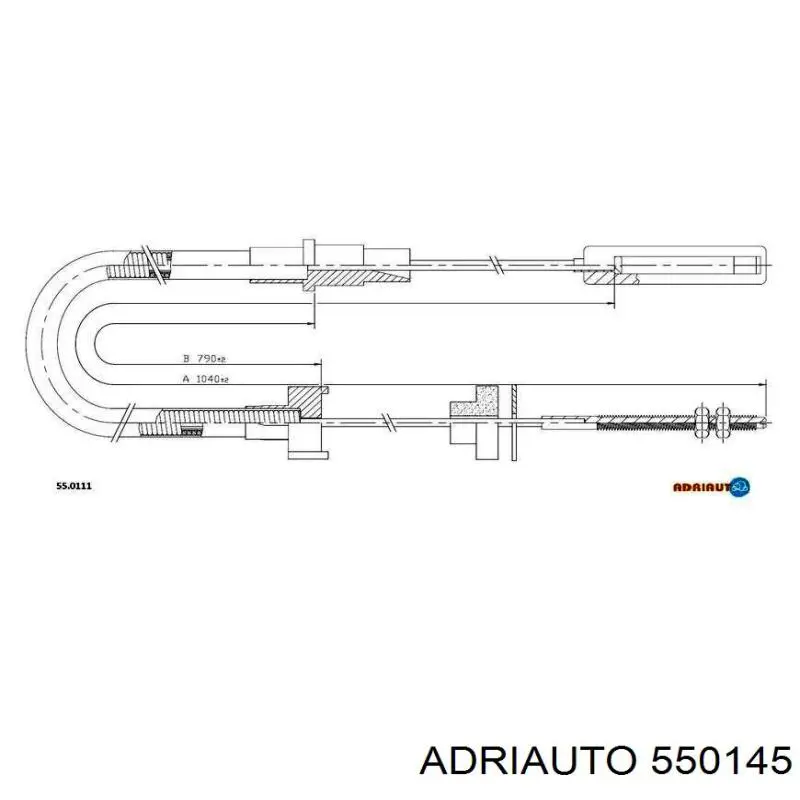 550145 Adriauto Cable de accionamiento del embrague