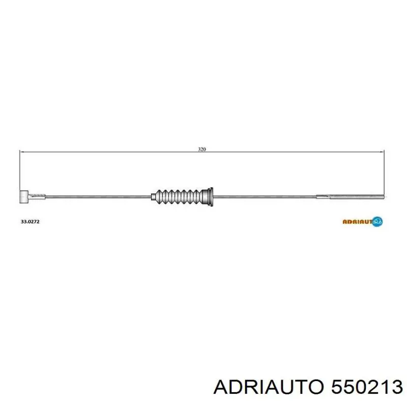 55.0213 Adriauto cable de freno de mano trasero derecho/izquierdo
