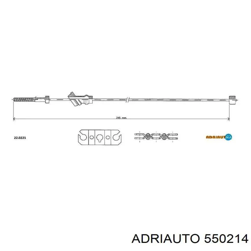 Cable de freno de mano trasero derecho/izquierdo Adriauto 550214 precio, desde 10,06 EUR