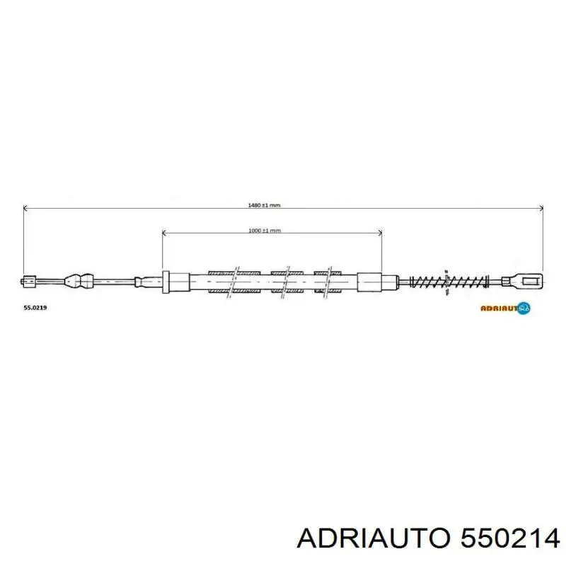 Comprar 550214 Adriauto Cable de freno de mano trasero derecho/izquierdo