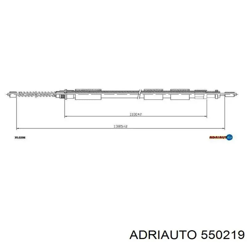 550219 Adriauto cable de freno de mano trasero derecho/izquierdo