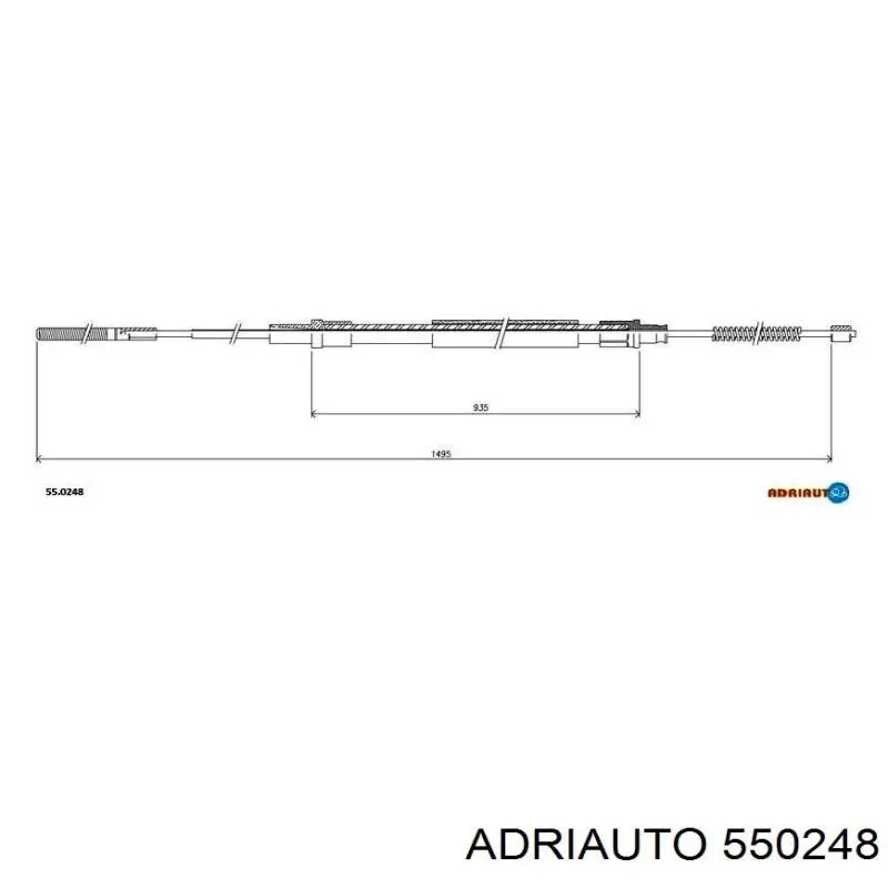 Comprar 550248 Adriauto Cable de freno de mano trasero derecho/izquierdo