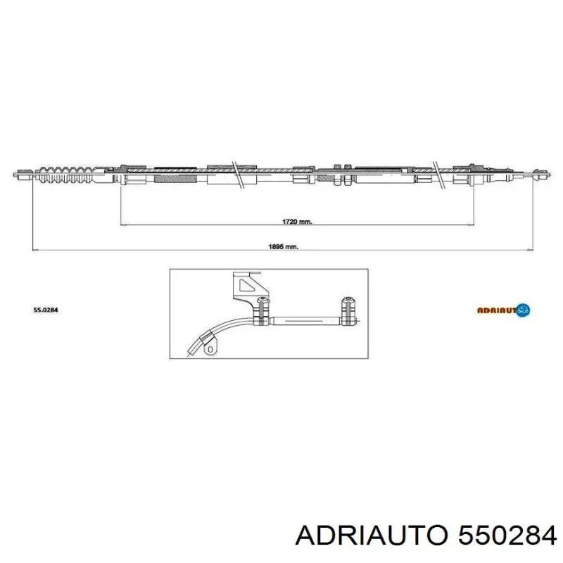 Comprar 550284 Adriauto Cable de freno de mano trasero izquierdo