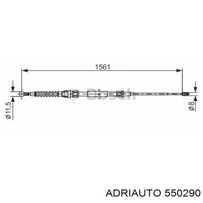 550290 Adriauto cable de freno de mano trasero derecho/izquierdo