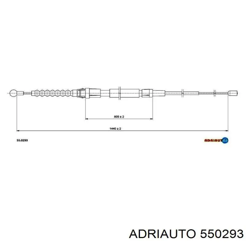 Cable de freno de mano trasero derecho/izquierdo Adriauto 550293 precio, desde 11,98 EUR