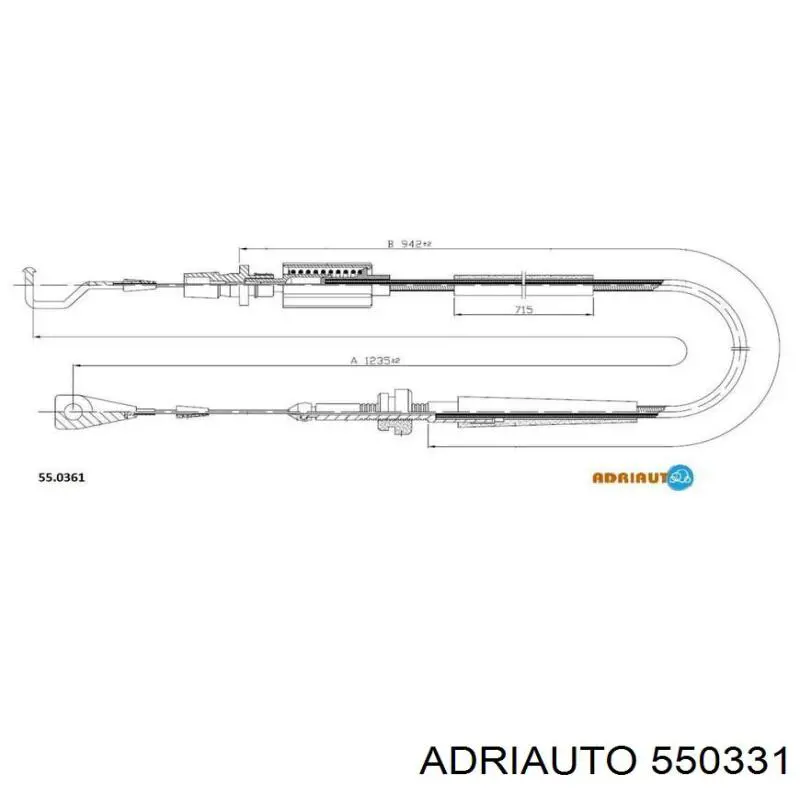 Cable del acelerador 550331 Adriauto