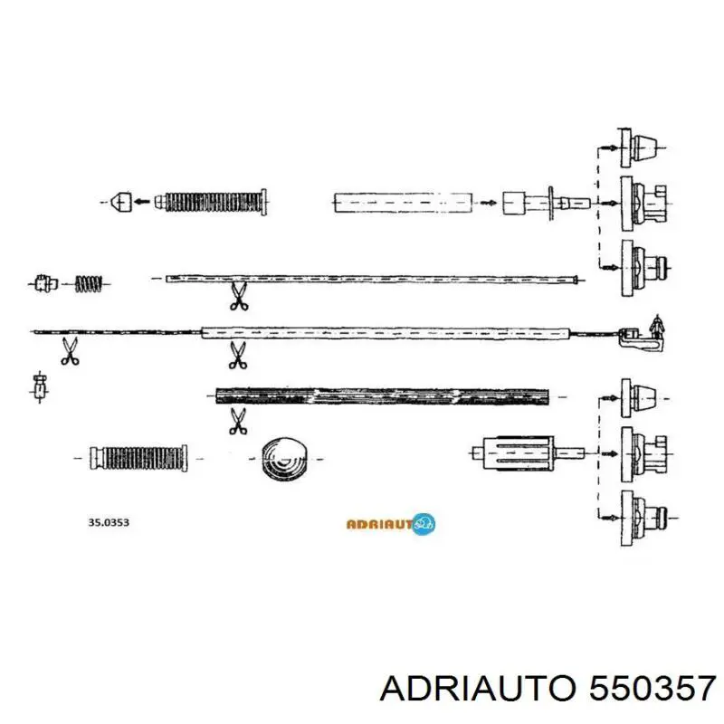 Cable del acelerador Adriauto 550357 precio, desde 12,61 EUR