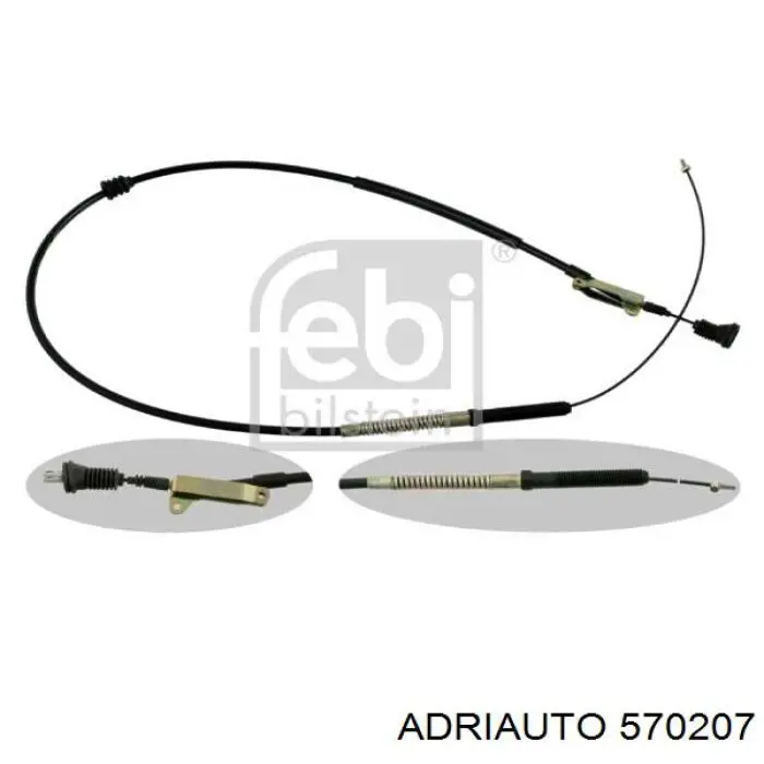 570207 Adriauto cable de freno de mano trasero izquierdo