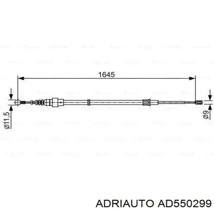 AD55.0299 Adriauto cable de freno de mano trasero derecho/izquierdo