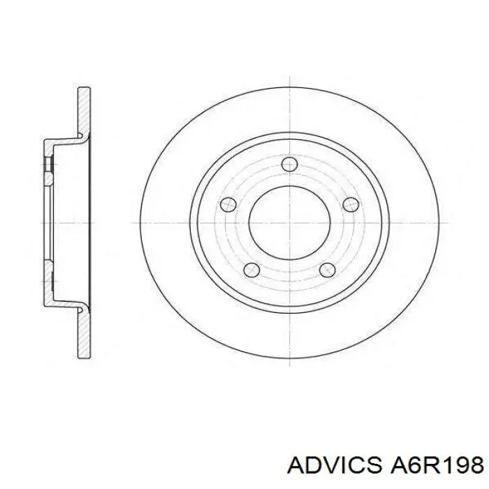 Disco de freno trasero Toyota Auris E15