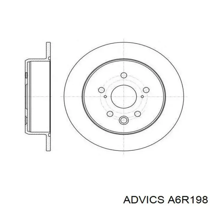 Disco de freno trasero Toyota Auris E15