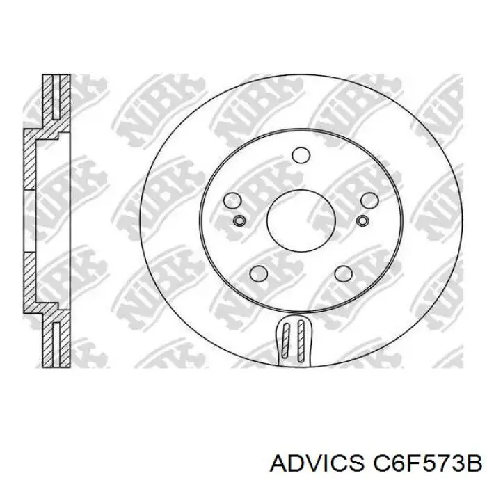 C6F573B Advics freno de disco delantero