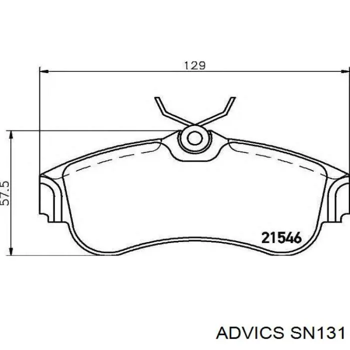 SN131 Advics pastillas de freno delanteras