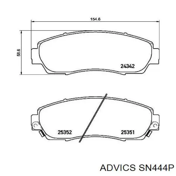 SN444P Advics pastillas de freno delanteras